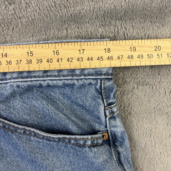 Levis 505 Jeans Mens 36x31 (Actual) Blue Regular Fit Denim Medium Wash Straight - Picture 15 of 16